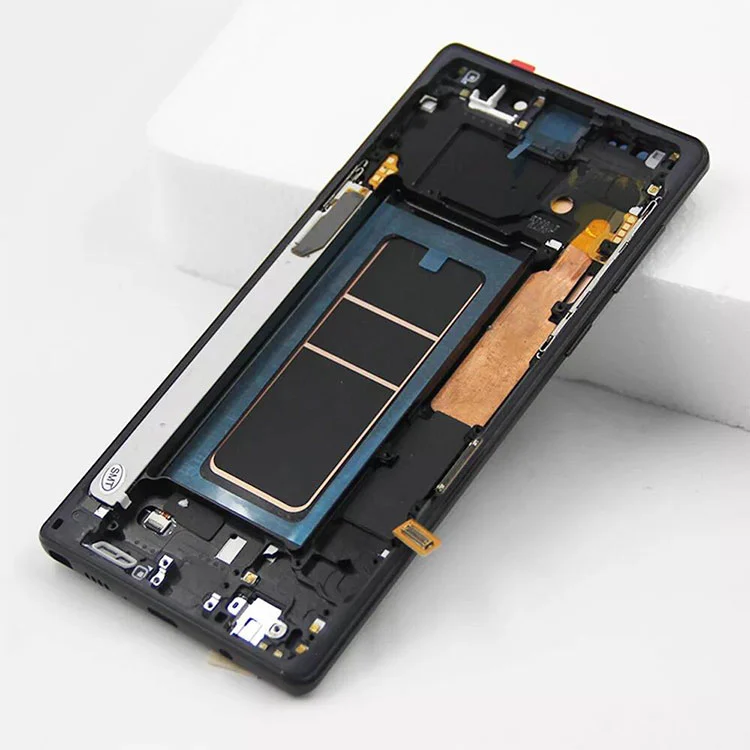 फ्रेमसह सॅमसंग गॅलेक्सी नोट 9 एलसीडी ओएलईडी डिस्प्ले स्क्रीन डिजिटायझर असेंब्लीसाठी