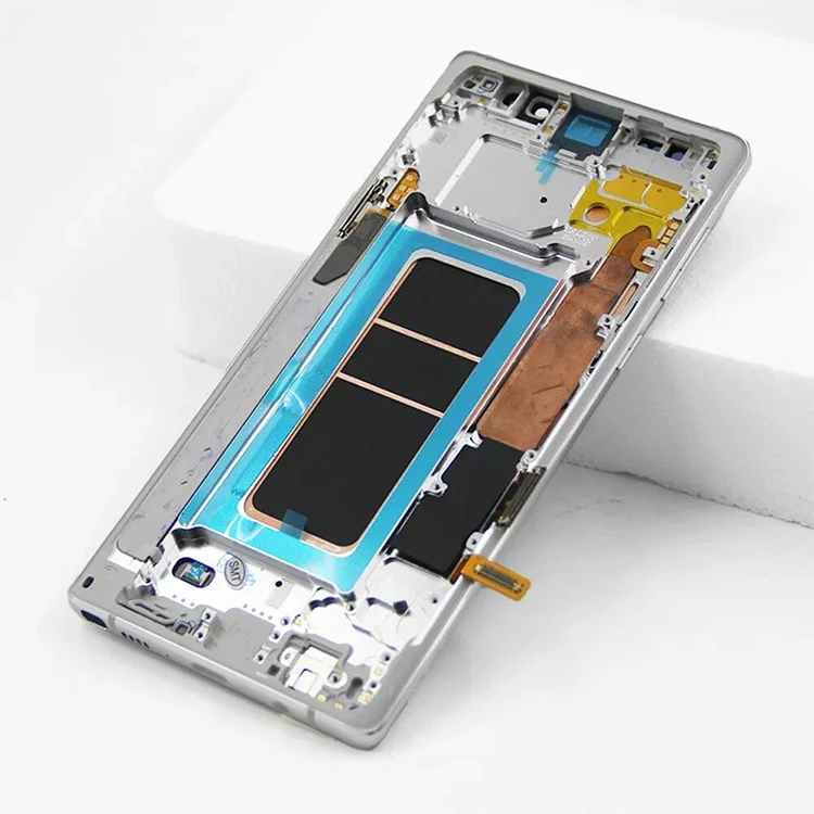 फ्रेमसह सॅमसंग गॅलेक्सी नोट 9 एलसीडी ओएलईडी डिस्प्ले स्क्रीन डिजिटायझर असेंब्लीसाठी